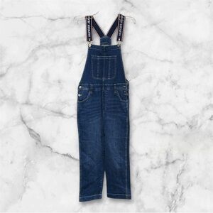 Tommy Hilfiger Jeans Dark Blue Denim Overalls with Logo Straps 90s Y2K size 12